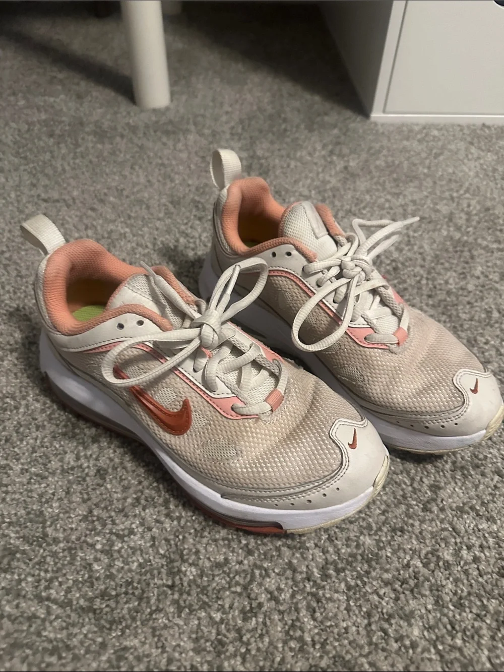 Nike Beige and Coral Low-Top Sneakers